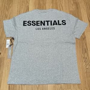 Men’s Size Small Fear Of God Essentials Los Angeles Heather Grey 3M Boxy T-Shirt
